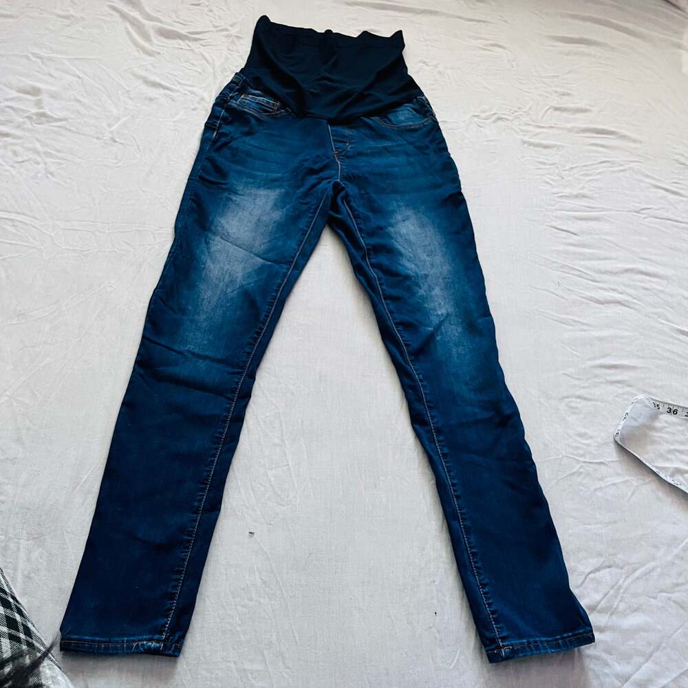 S.O.N.G. Maternity Over-the-Belly Skinny Jeans Size Small